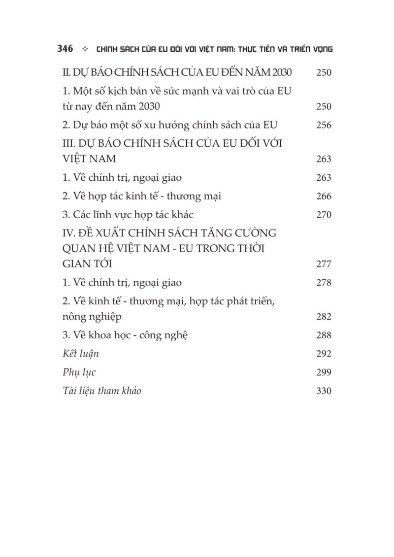 Chính  sách của EU đối với Việt Nam: Thực tiễn và triển vọng (Sách chuyên khảo)