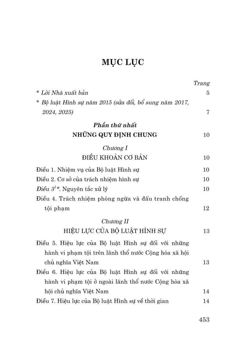 Bộ luật Hình sự năm 2015 (sửa đổi, bổ sung năm 2017, 2024, 2025)