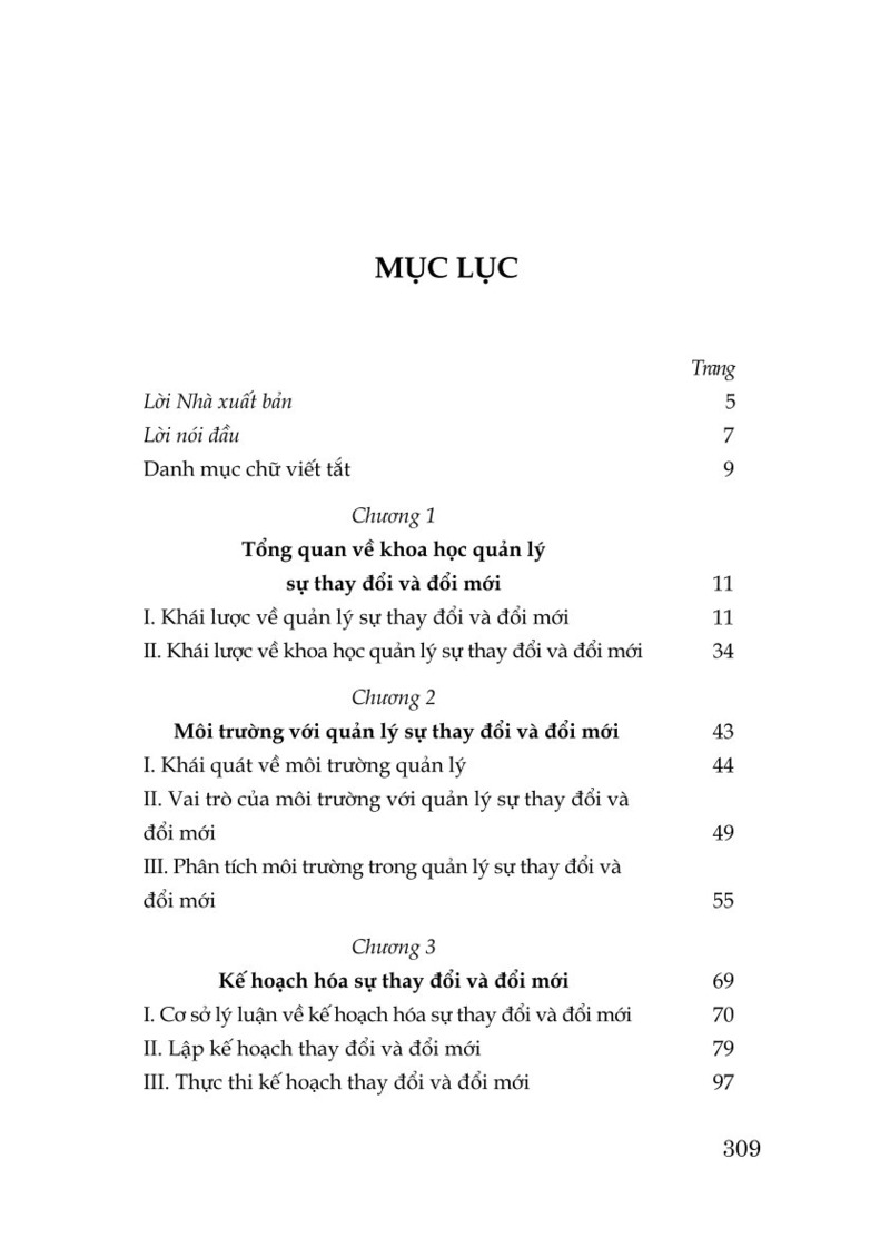 Giáo trình Quản lý sự thay đổi và đổi mới (Dùng cho chương trình đào tạo cử nhân kinh tế)