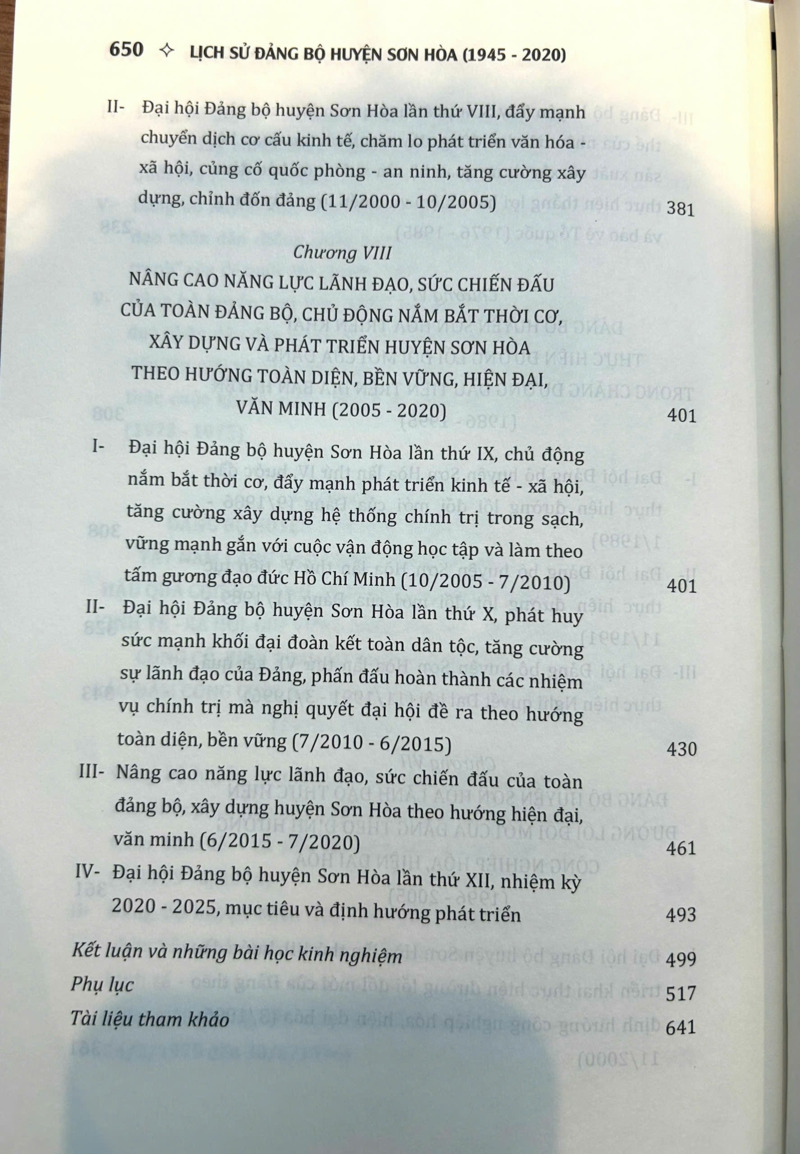 Lịch sử Đảng bộ huyện Sơn Hòa (1945-2020)