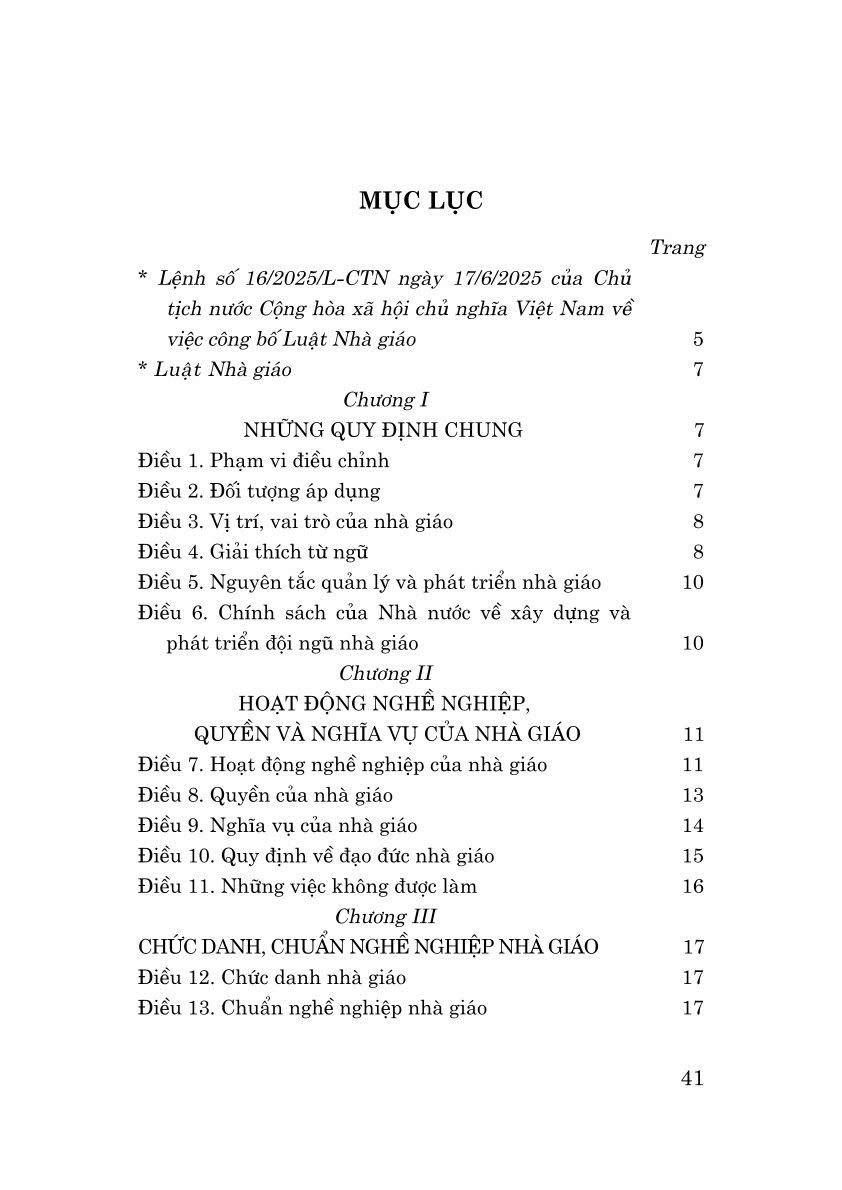 Luật Nhà giáo năm 2025