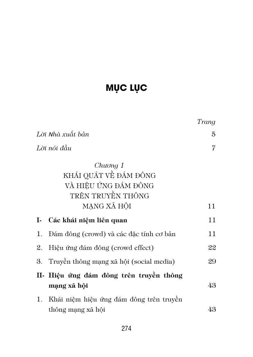 Hiệu ứng đám đông trên truyền thông mạng xã hội (Sách chuyên khảo)