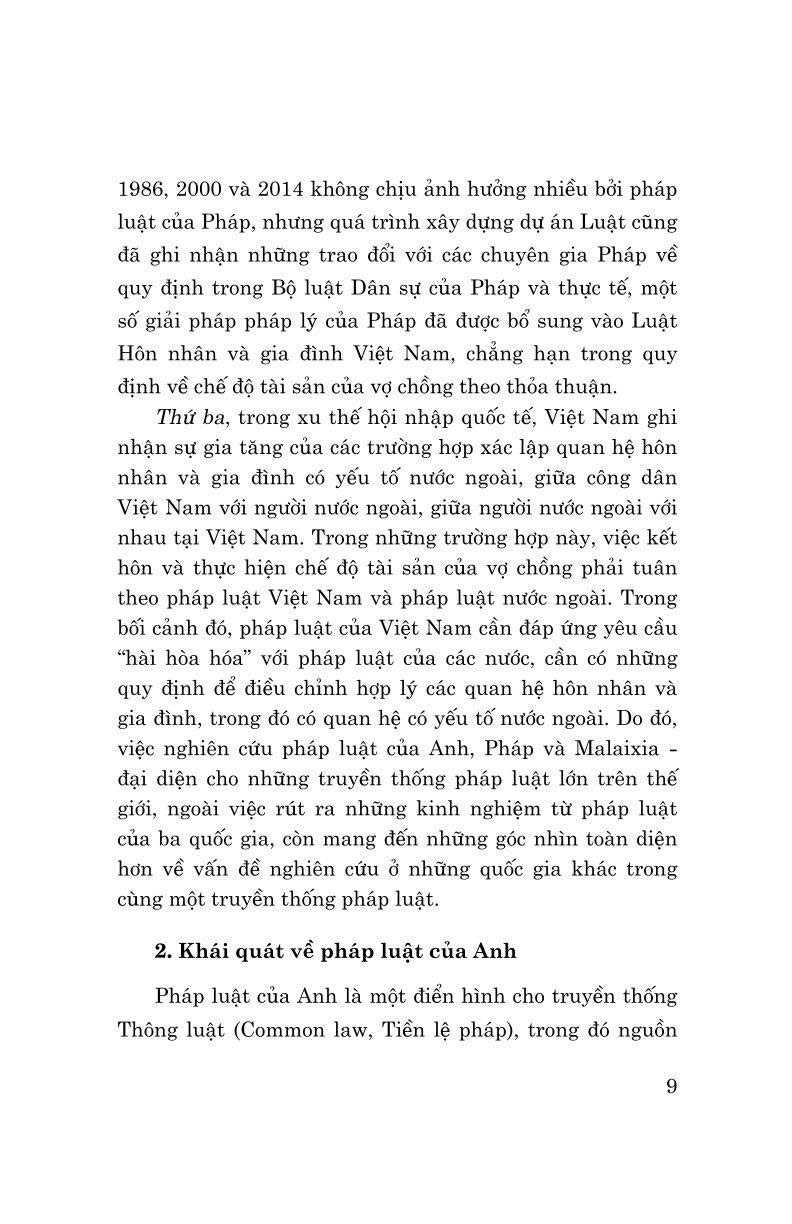 Kết hôn và chế độ tài sản của vợ chồng trong pháp luật một số nước và kinh nghiệm trong việc hoàn thiện pháp luật tại Việt Nam