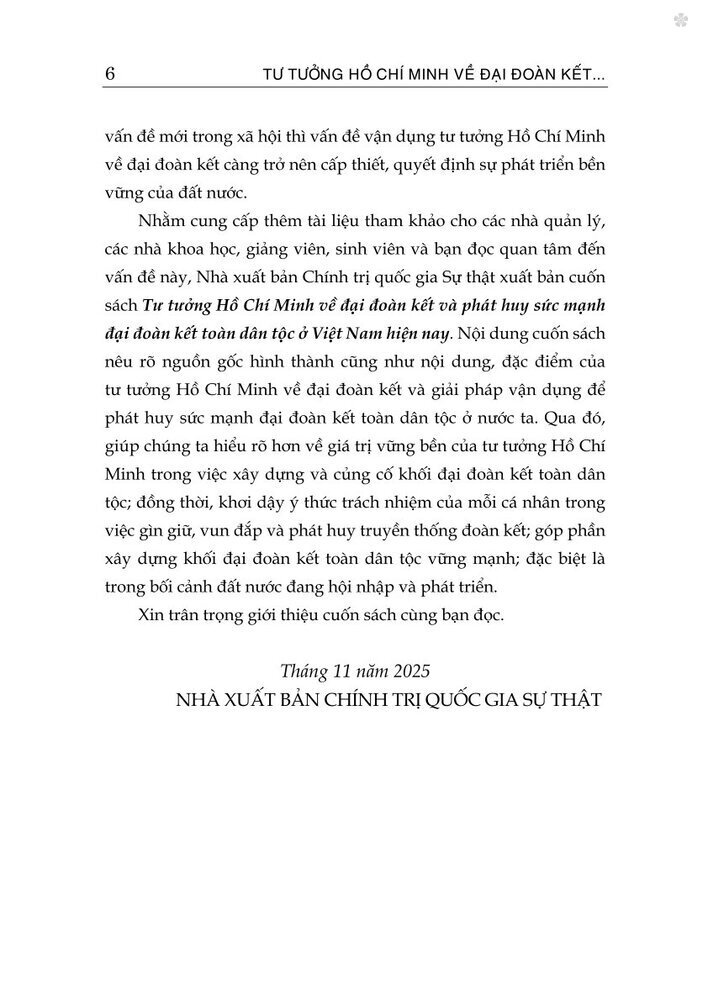 Tư tưởng Hồ Chí Minh về đại đoàn kết và phát huy sức mạnh đại đoàn kết toàn dân tộc ở Việt Nam hiện nay