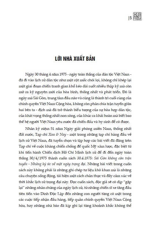 30.4.1975 Sài Gòn không còn trận tuyến - Những ký ức về một ngày trọng đại ( SÁCH ĐẶT HÀNG)