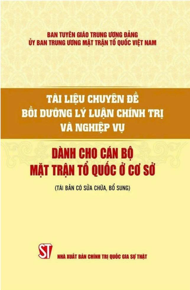 Tài liệu chuyên đề bồi dưỡng lý luận chính trị và nghiệp vụ dành cho...