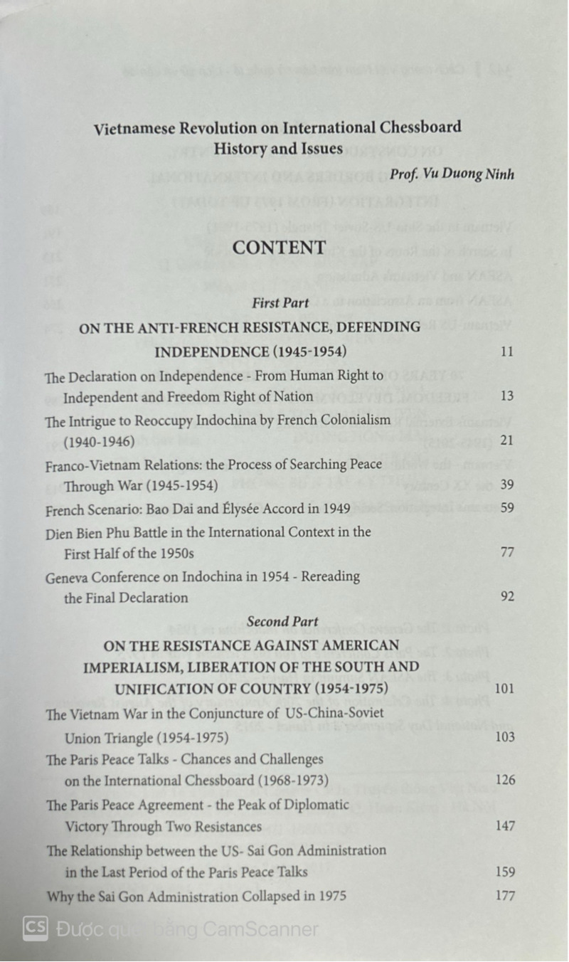 Cách mạng Việt Nam trên bàn cờ quốc tế - lịch sử và vấn đề
