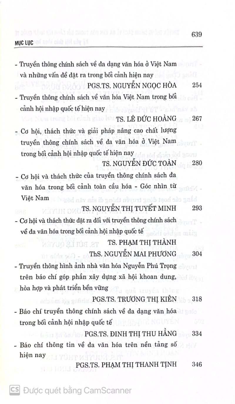 Truyền thông chính sách về đa văn hóa trong bối cảnh hội nhập quốc tế (Kỷ yếu Hội thảo khoa học quốc tế)