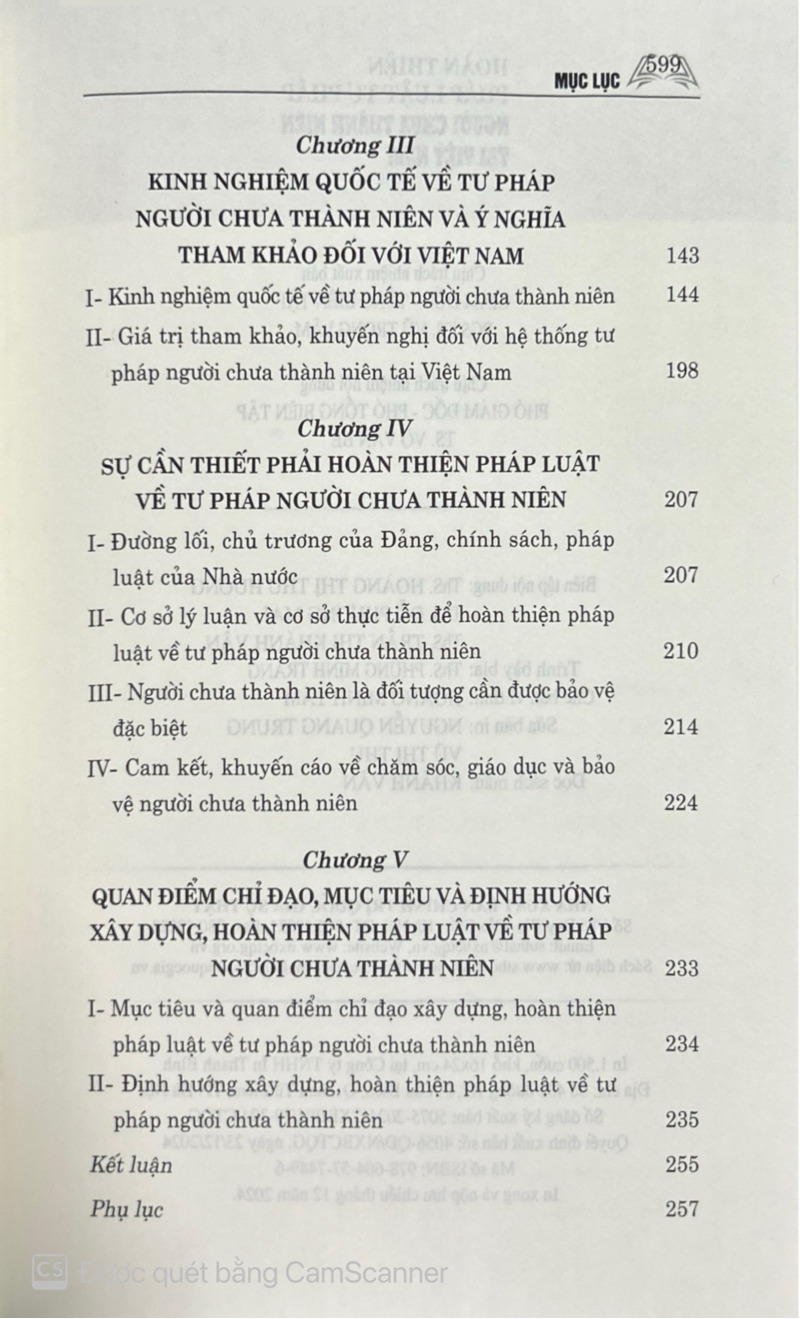 Hoàn thiện pháp luật tư pháp người chưa thành niên tại Việt Nam (Sách chuyên khảo)