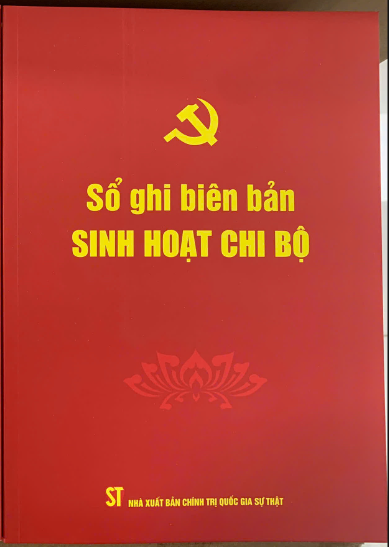Sổ ghi biên bản sinh hoạt chi bộ (180 trang)