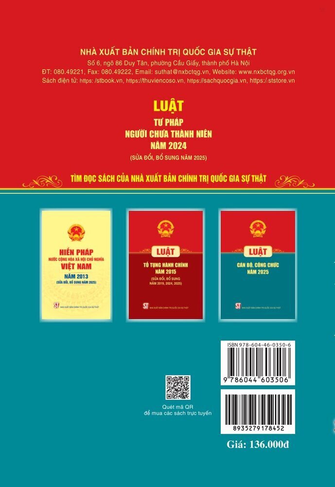 Luật Tư pháp người chưa thành niên năm 2024 (sửa đổi, bổ sung năm 2025)