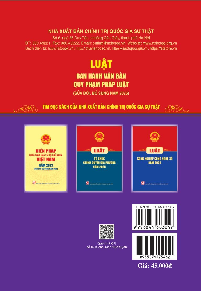 Luật Ban hành văn bản quy phạm pháp luật (sửa đổi, bổ sung năm 2025)