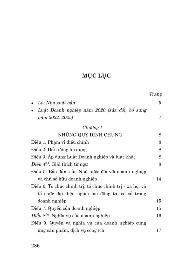 Luật Doanh nghiệp năm 2020 (sửa đổi, bổ sung năm 2022, 2025)