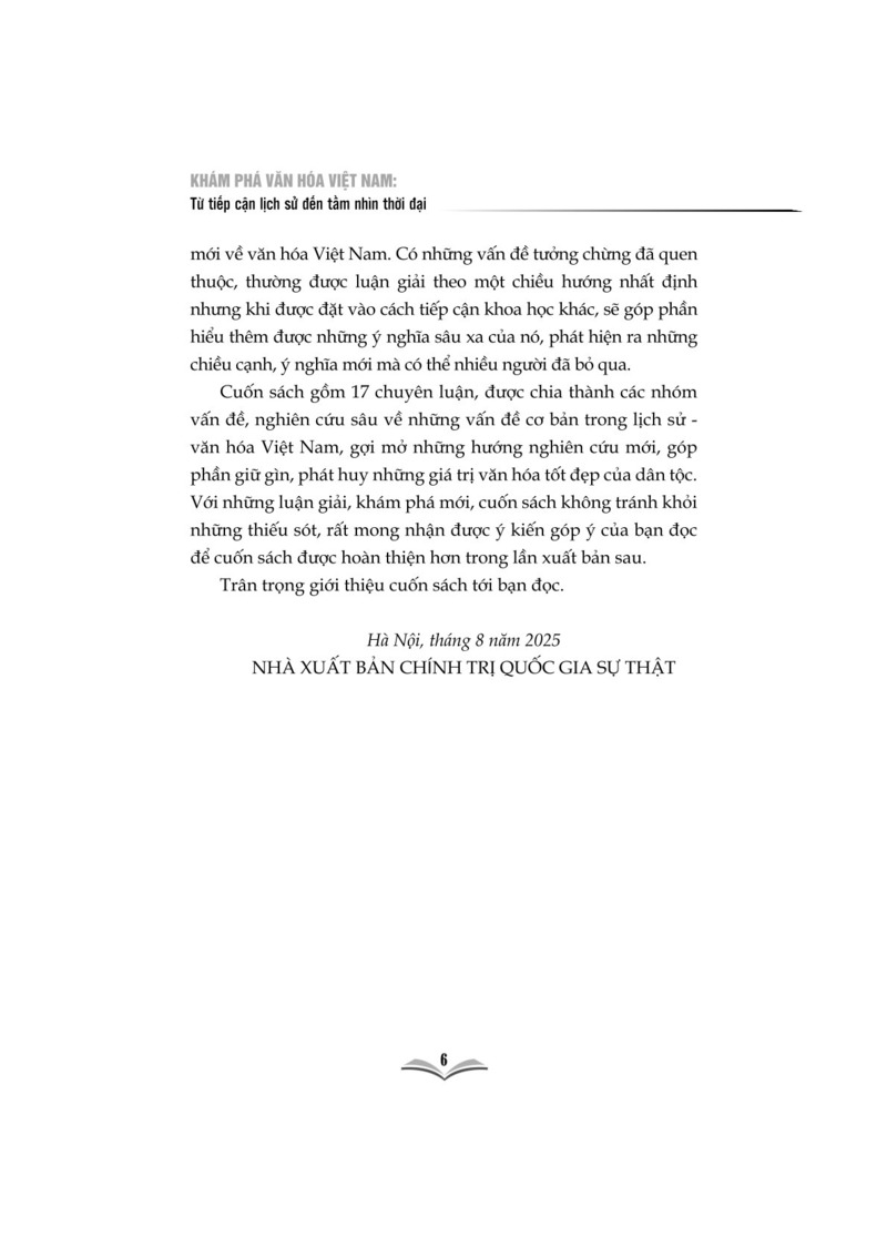 Khám phá văn hóa Việt Nam: Từ tiếp cận lịch sử đến tầm nhìn thời đại
