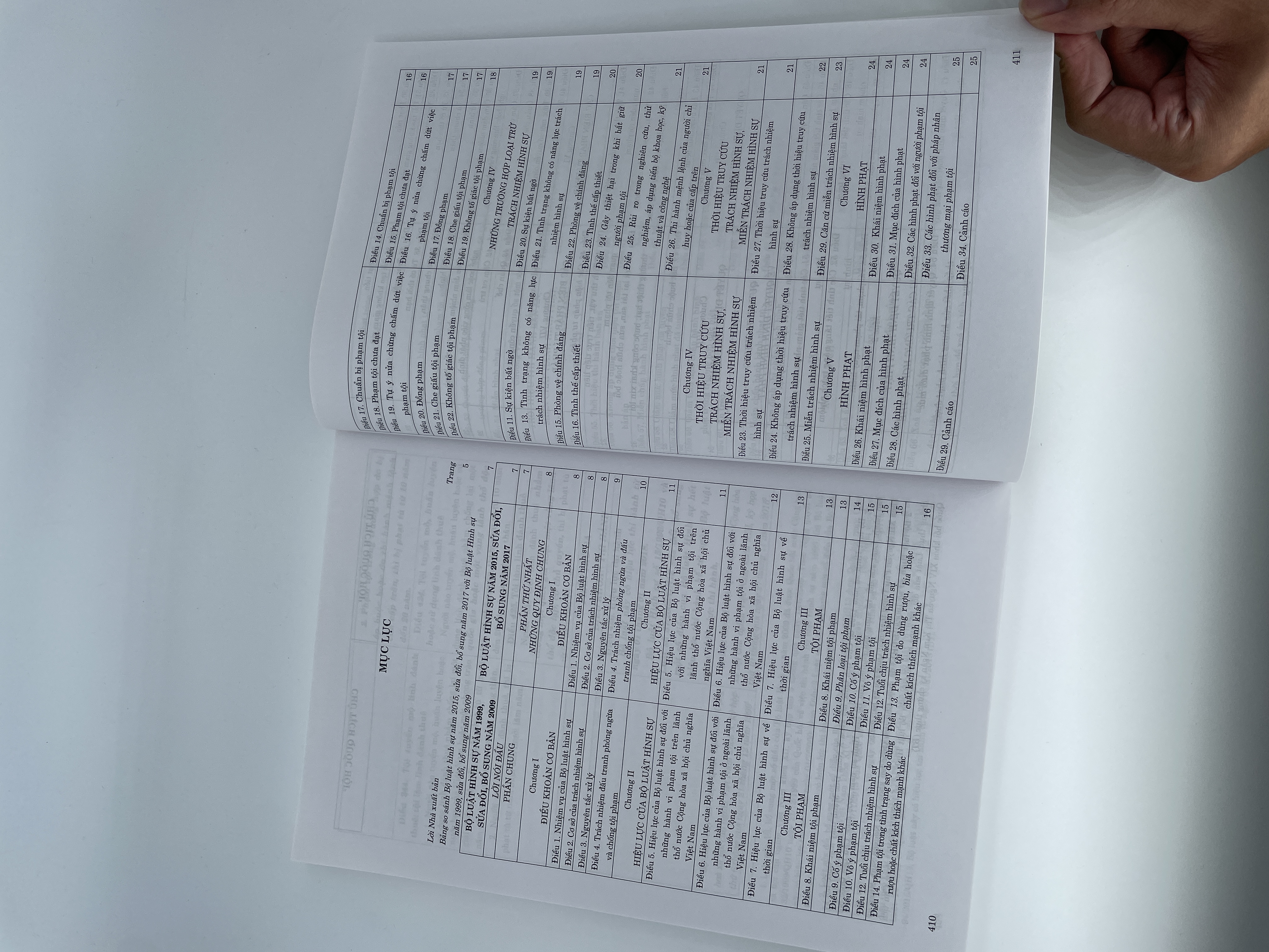 So sánh Bộ luật hình sự năm 2015, sửa đổi, bổ sung năm 2017 với Bộ luật hình sự năm 1999, sửa đổi , bổ sung năm 2009