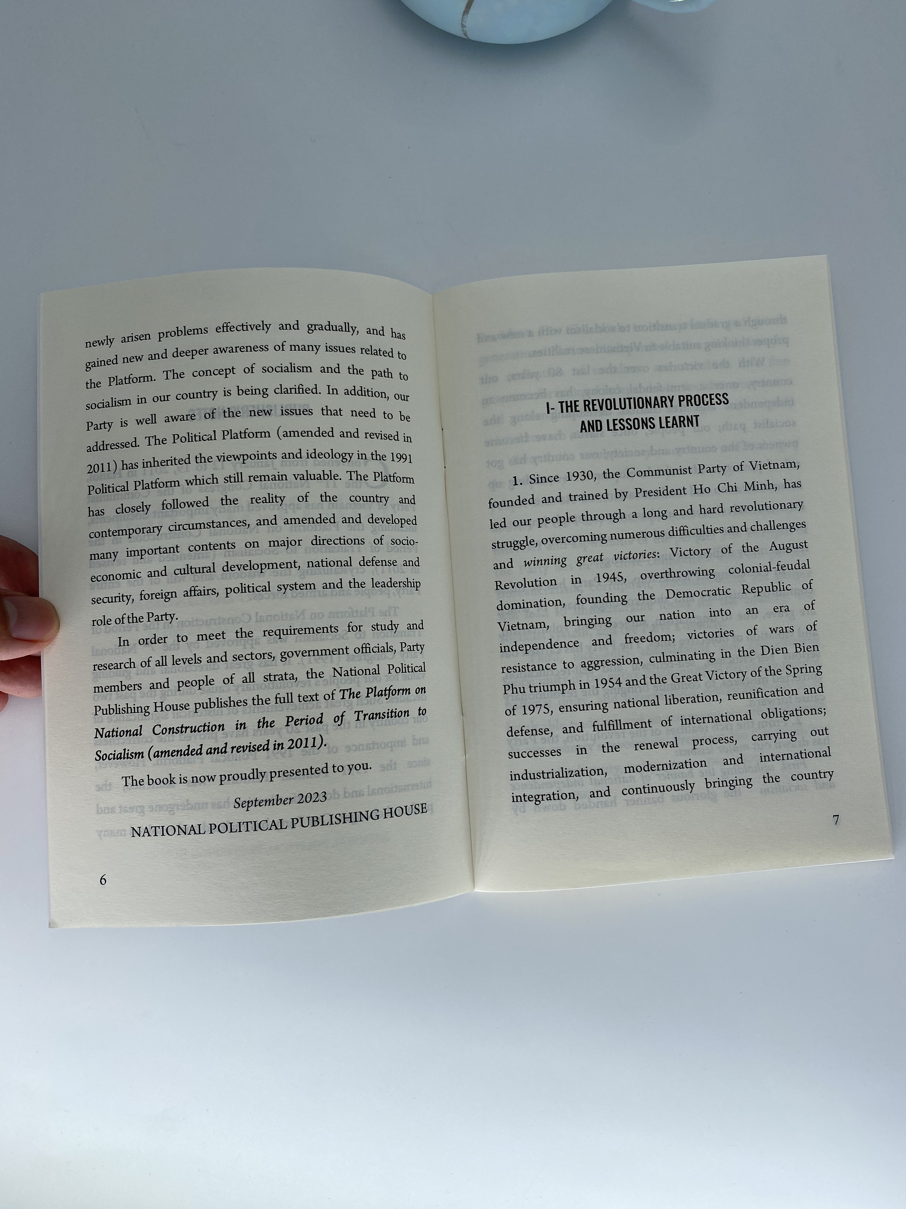 The Platform on National Construction in the Period of Transition to Socialism (Amended and Revised in 2011)