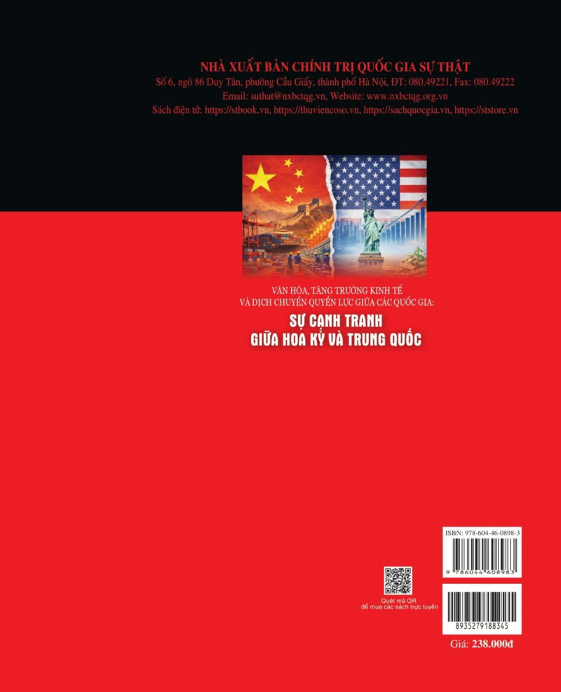 Văn hóa, tăng trưởng kinh tế và dịch chuyển quyền lực giữa các quốc gia: Sự cạnh tranh giữa Hoa Kỳ và Trung Quốc (Sách tham khảo)