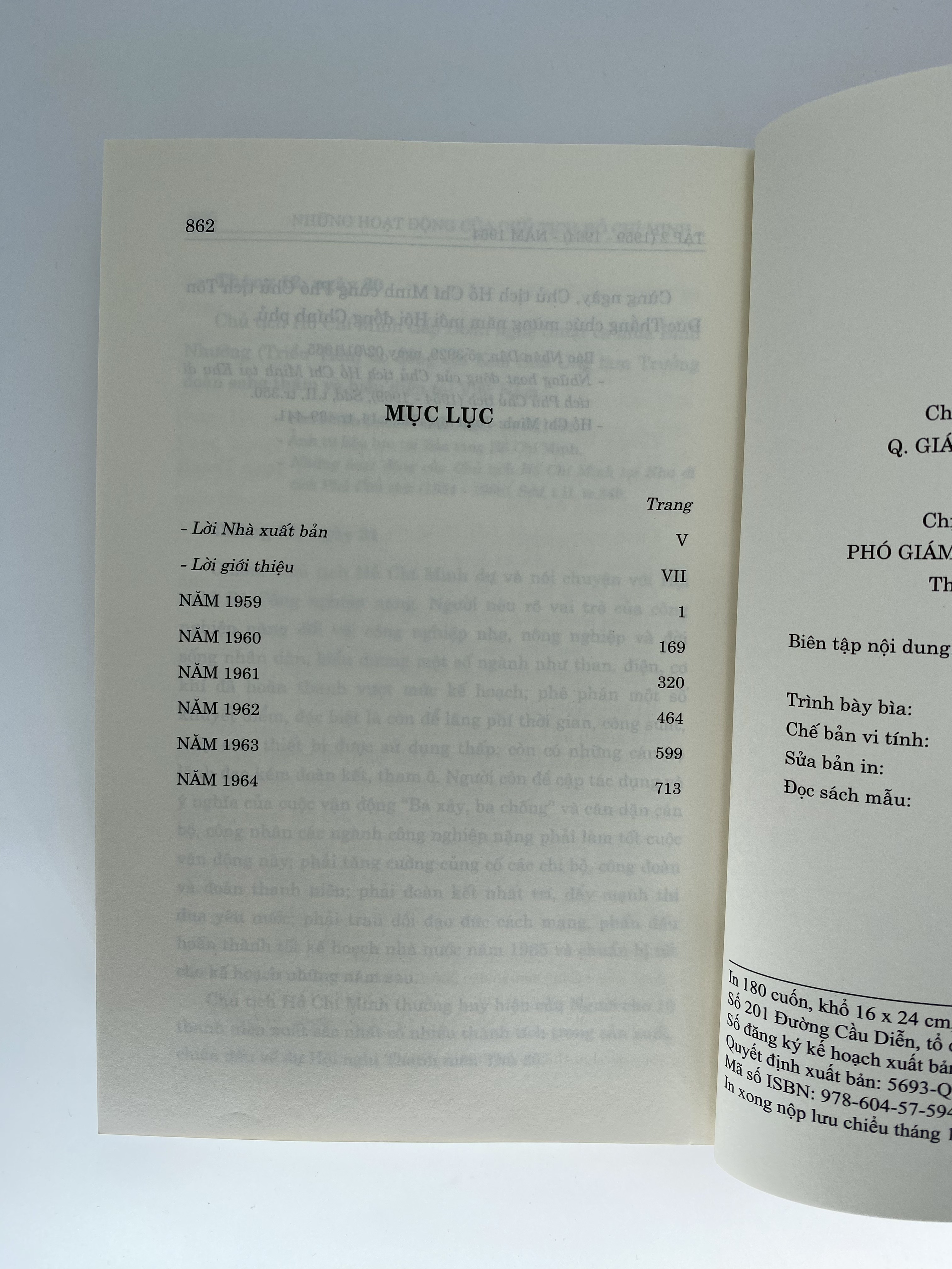 Những hoạt động của Chủ tịch Hồ Chí Minh giai đoạn 1954 - 1969 Tập 2 (1959 - 1964)