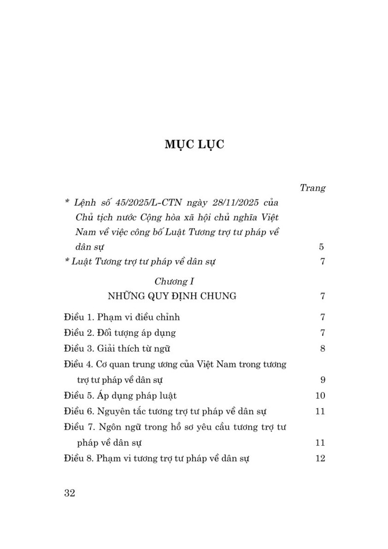 Luật Tương trợ tư pháp về dân sự năm 2025