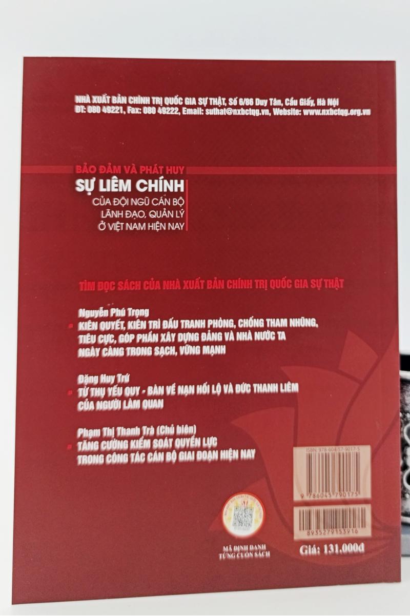Bảo đảm và phát huy sự liêm chính của đội ngũ cán bộ lãnh đạo, quản lý ở Việt Nam hiện nay