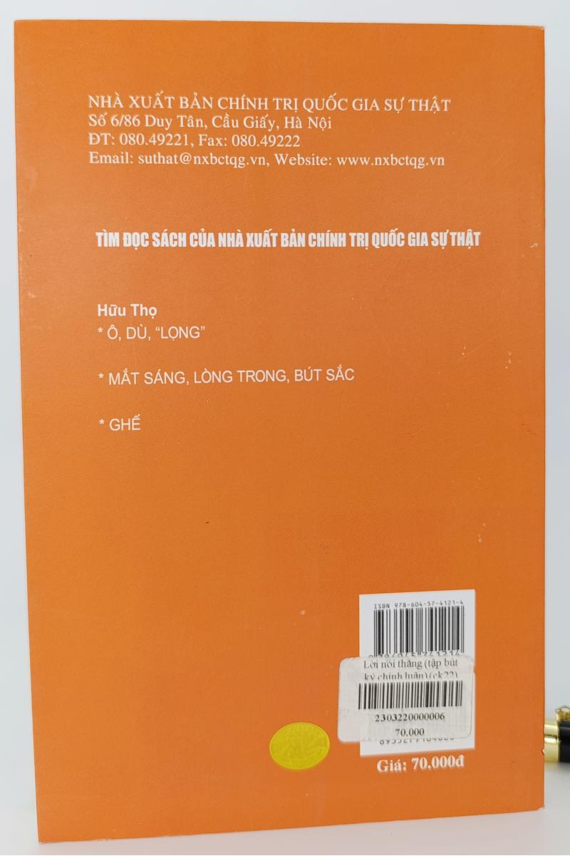 Lời nói thẳng (Tập bút ký chính luận)