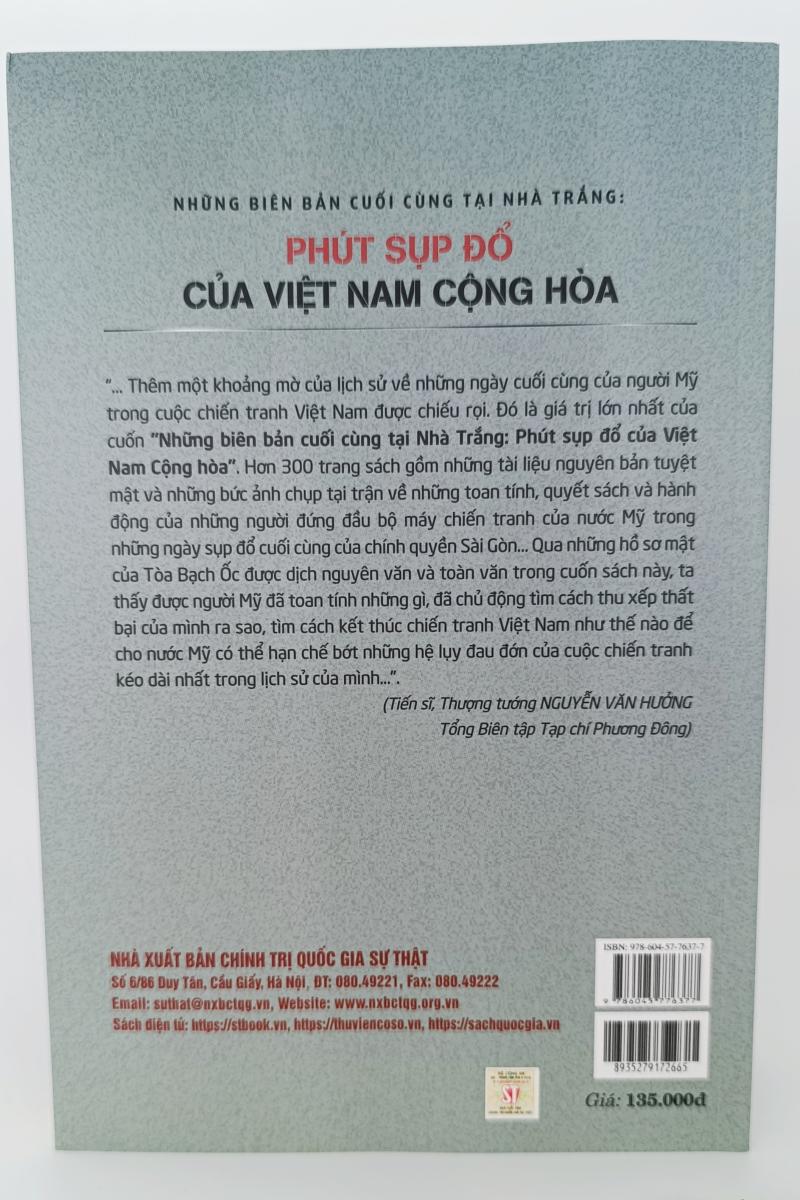 Những biên bản cuối cùng của Nhà Trắng: Phút sụp đổ của Việt Nam Cộng hòa (Xuất bản lần thứ ba)